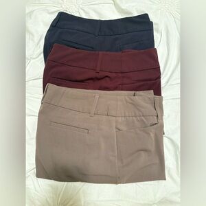 3-Pack Alfani Curt Fit Trousers - Navy, Burgundy, Tan